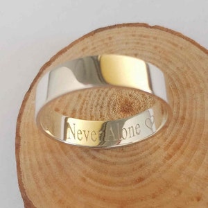 Personalized HIDDEN MESSAGE RING Custom Engraved Name Rings