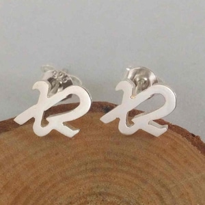 Chi-Quadrat Ohrstecker, Kleine griechische Ohrringe, Buchstaben Ohrringe, Silber Griechische Buchstaben Ohrringe, Griechische Symbole Ohrringe