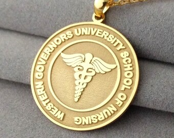 Custom Medical Caduceus Nursing College Necklace, Caduceus Necklace, Personalized Nursing Necklace for Hospital Ceremony Graduation School