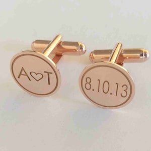 Wedding Cufflinks Groom, Custom Wedding Initials Cufflinks,Personalized Silver Initials and Date Cufflinks, Gift from Maid of Honor to Bride