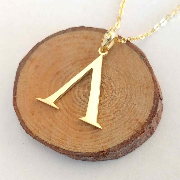 Lambda Necklace, Any Greek Necklace, Omega Necklace, Psi Necklace, Delta Necklace, Sigma Necklace, Single Greek Alphabet  Necklace