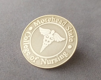 Custom Nursing School Graduate Pin with Caduceus Symbol Lapel Pin, Caduceus Lapel Pin, Personalized Nurse Lapel Pin, Gifts for Nurses