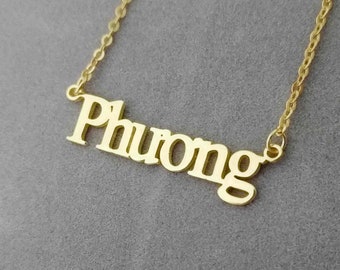 Custom Vietnamese Name Necklace,Personalized Vietnamese Necklace, Personalized Vietnam Necklace, Vietnamese Letter Jewelry, Vietnam Jewelry