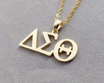 Personalized Any Greek Necklace, Delta Necklace, Theta Necklace, Sigma Phi Lambda Necklace, Delta Necklace, Psi Necklace, Lambda Necklace