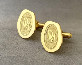 Wax Seal Cufflinks with Initials, Wax Seal Stamp Cufflinks, Wax Seal Initials Cufflinks, Monogram Wax Seal Cufflinks,Wax Seal Logo Cufflinks