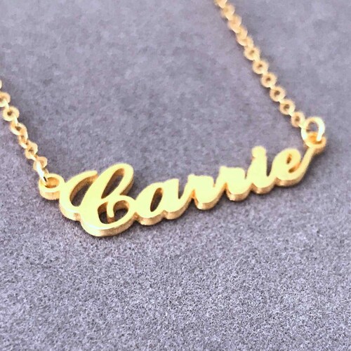 Name Necklace Gold carrie Name 