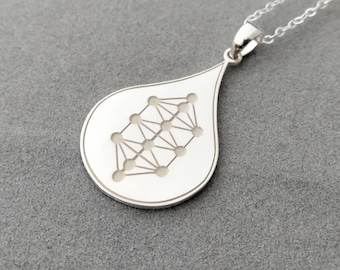 Kathara Gitter Halskette, Anhänger Heilige Geometrie, spiritueller Schutz Schmuck, Energie Heilung Symbol Halskette, bedeutungsvolles Geschenk