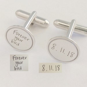 Wedding Cufflinks Groom, Actual Handwriting Cufflinks, Handwritten Cufflinks, Custom Signature Cufflinks,Personalized Handwritten Cufflinks