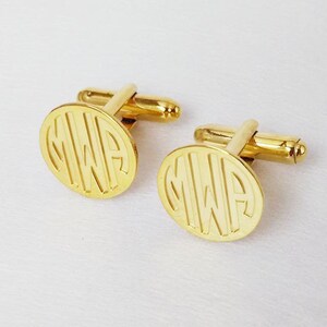 Personalized Circle Cuff Links,Custom Cufflinks,Wedding Monogram Cufflinks,Gold Groom Cufflinks,Engraved Cufflinks,Groomsman Gift