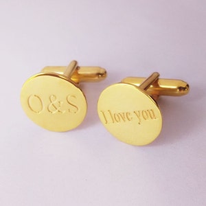 Groom Wedding Cufflinks,Custom Cufflinks,Wedding Monogram Cufflinks,Gold Groom Cufflinks,Engraved Cufflinks,Father of the Bride  Gift