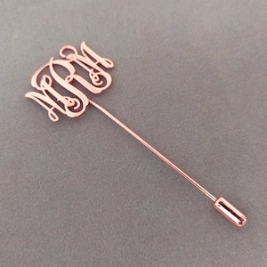 Personalized Name Lapel Pin for Men or Women, Monogram Lapel Pin, Personalized Silver Lapel Pin, Wedding Lapel Pin for Groom, Gift for Him