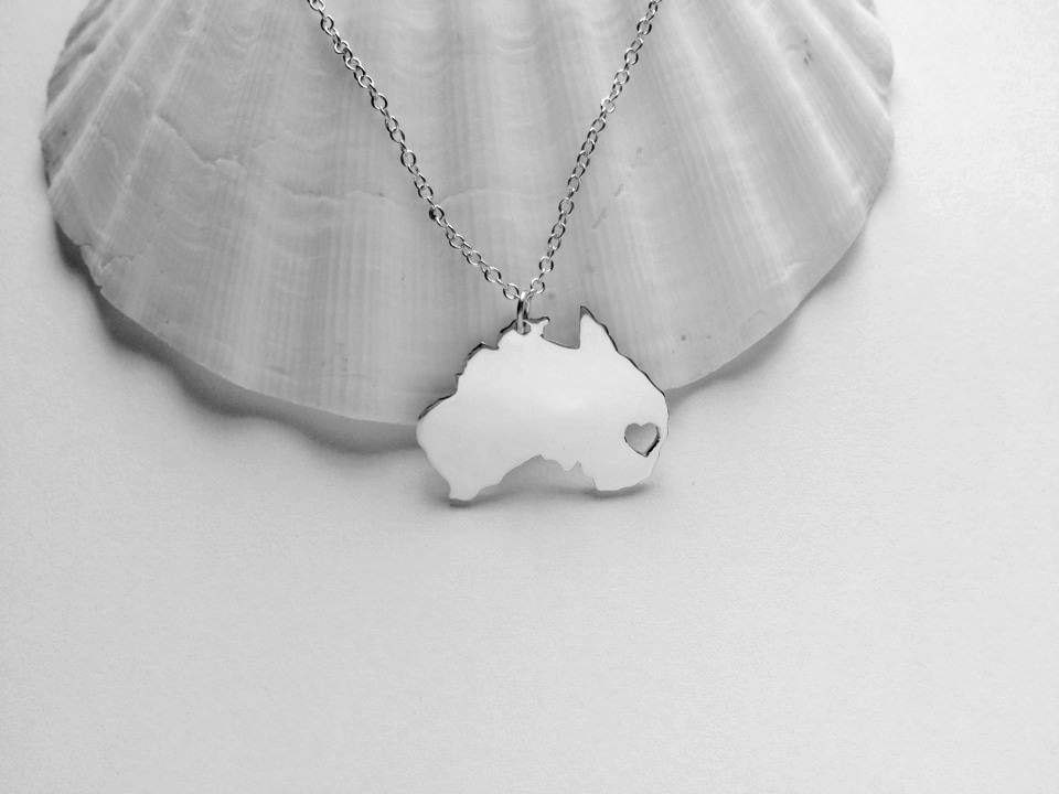 Australia Necklace White Goldaustralia Shaped Jewelry With