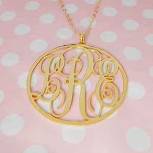 1.5 inch Nameplate Monogram Necklace,Gold Monogram Circle Necklace,Monogram Initial Necklace,Personalized Monogram Jewelry,Bride-to-be