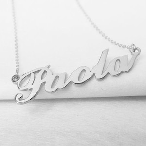 Sterling Silver Name Necklace,Personalized Script Name Necklace,Custom Celebrity Necklace,Personalized Bridesmaid Gift