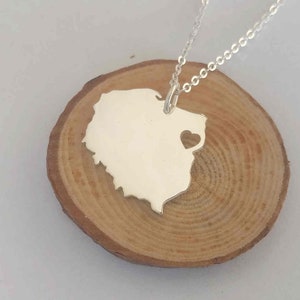 Silber Polen Halskette,Jedes Land Halskette,Polen Schmuck,Polen Land Halskette,Personalisierte Polen Charm Halskette