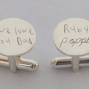 Handwriting Wedding Cufflinks,Handwriting Cufflinks for Groom,Custom Signature Cufflinks,Children Handwritten Cufflinks,Cufflinks for Dad