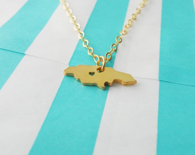 Jamaica Necklace,Any Country Necklace,Jamaica Shaped Jewelry,Jamaica Country Necklace,Personalized Jamaica Charm Necklace,Jamaica Pendant