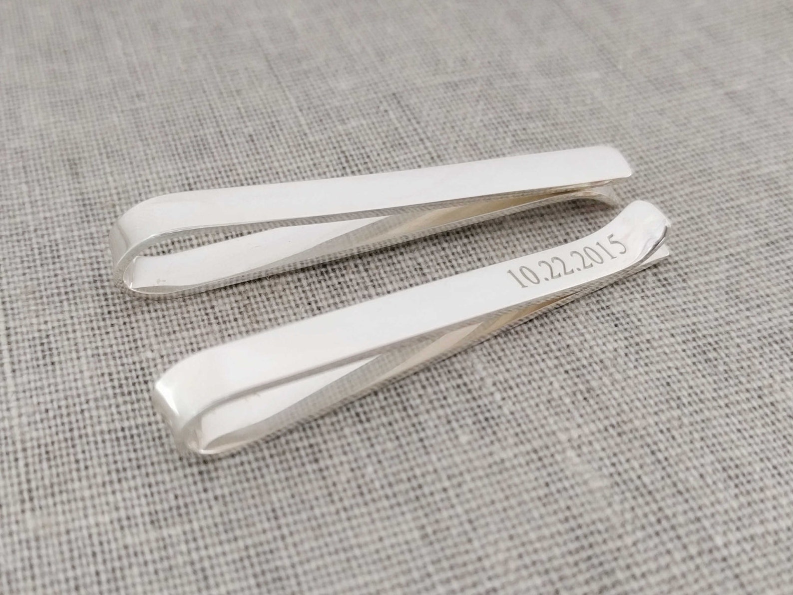 personalized tie clip hidden message