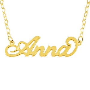 Any Name Necklace, Carrie Name Necklace,Script Name Necklace,Name on Necklace,Personalized Gold Name Necklace,Customized Jewelry