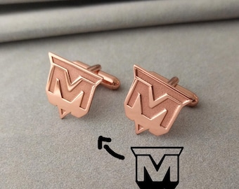 Business Logo Cufflinks, Corporate Logo Cufflinks, Personalized Logo Cufflinks, Wedding Cufflinks, Your Logo Cufflinks, Retirement Gift