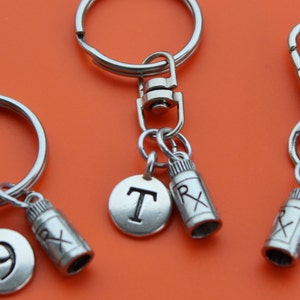 RX or PRESCRIPTION KEYRING,Zipper Pull,Purse Dangle,Initial or Number,Pharmacy,Pharmacy Tech,Pharmacist,Rx bottle,nurse,rn,Medicine,1358