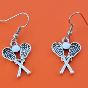 LACROSSE STICKS EARRINGS,lacrosse,lax,lacrosse team,lacrosse player,lacrosse coach,lacrosse mom,lacrosse gift,1589