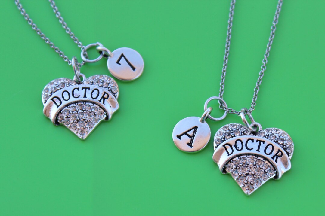 Doctor Locket DOCTOR HEART Stainless Steel Necklace,initial or Number,doctor ...