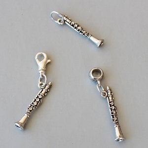 CLARINET Charm,Charm Dangle,Zipper Pull, Euro Bead,band,band teacher,musician,orchestra,wind instrument,musical instrument,band student