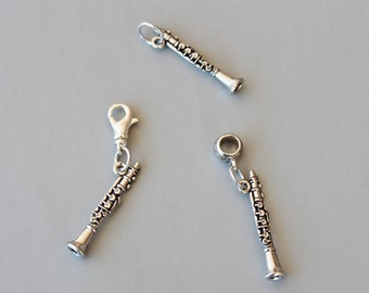 CLARINET Charm,Charm Dangle,Zipper Pull, Euro Bead,band,band teacher,musician,orchestra,wind instrument,musical instrument,band student