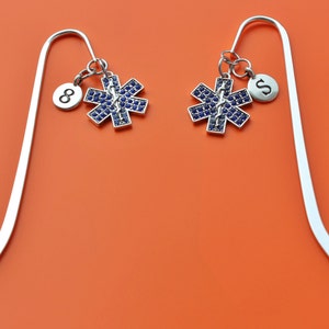 EMS / PARAMEDIC Bookmark,Initial or Number,Paramedic,emt,ems,Nurse,Rescue,ambulance,First Responder,Hospital,Emergency,1546