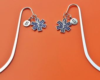 EMS / PARAMEDIC Bookmark,Initial or Number,Paramedic,emt,ems,Nurse,Rescue,ambulance,First Responder,Hospital,Emergency,1546