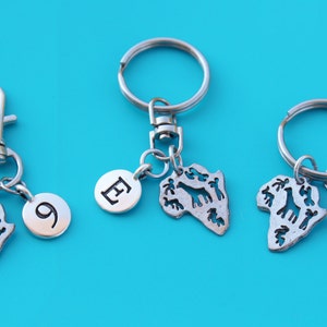AFRIKA KARTE Schlüsselanhänger,Reißverschluss Pull,Geldbörse,Initial oder Nummer,Afrika,Karte,Reise Afrika,Afrika Safari,18