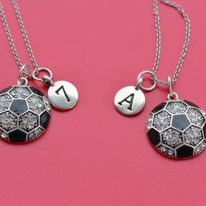 SOCCER BALL Stainless Steel Necklace,Initial or Number,soccer,soccer coach,futbol,soccer ball,soccer mom,goalie,1566
