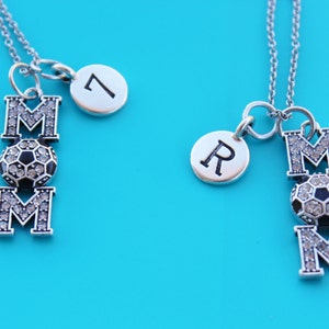 SOCCER MOM Stainless Steel Necklace,Initial or Number,soccer,soccer mom,soccer jewelry,1578