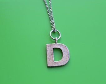 RVS ketting, eerste, initiële, monogram, gepersonaliseerde eerste, brief, a, b, c, d, e, f, g, h, i, j, k, l, m, n, o, p, q, r, s, t, u, v, w, x, y, z