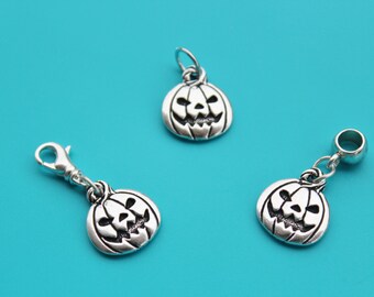 JACK O'LANTERN Charm,Zipper Pull,Euro Bead,Custom,pumpkin charm,Fall charm,Halloween,jack o lantern,pumpkin,Fall,Autumn,jack-o-lantern,1536