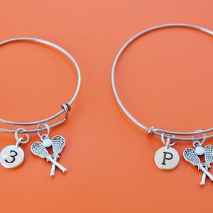 LACROSSE STICKS ADJUSTABLE Bangle,Initial or Number,lacrosse,lacrosse,lax,lacrosse player,lacrosse coach,lacrosse team,lacrosse mom,1589