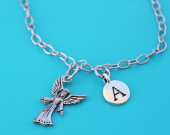 ANGEL-Edelstahl Charm Armband, Grund- oder Zahl, Engel. Weihnachten, Himmel, Schutzengel, 114