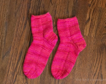 Hand knit vegan house socks / womens knit slippers