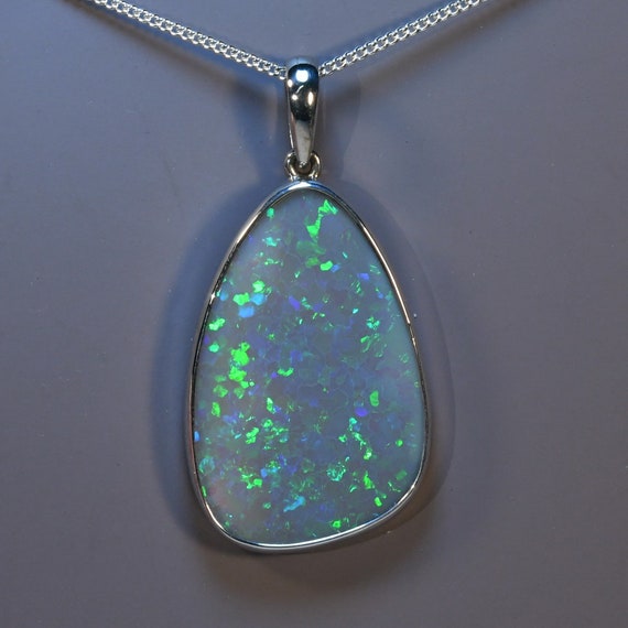 BIG 11.17 Carats Solid Lightning Ridge Semi-black Opal 18K - Etsy