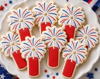 Firework Cookie Cutter STL *11 Sizes* | 4th of July Cookie Cutter Digital Download | Patriotic Cookie Cutter STL File | Independence Day