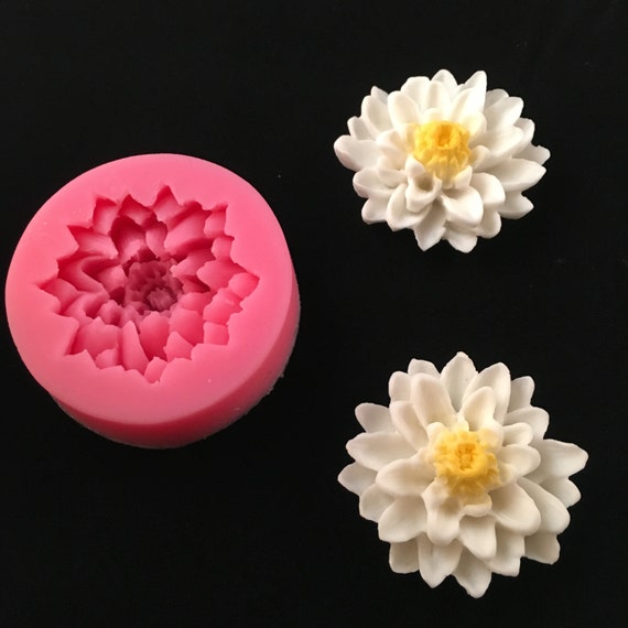 Silicone Water Lily Lotus Flower Mold Etsy