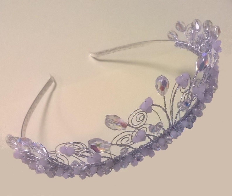 3cm High Wedding Bridal Bridesmaid Flower Girl Leaf Prom Clear Crystal Tiara