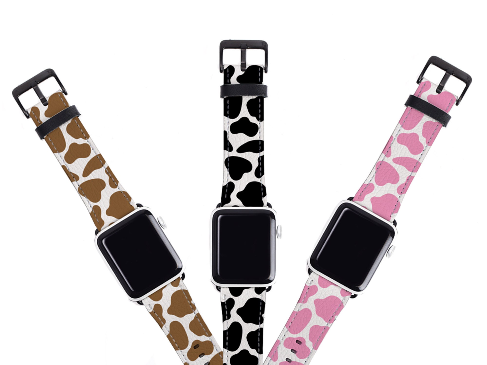 Cow print watch band sale