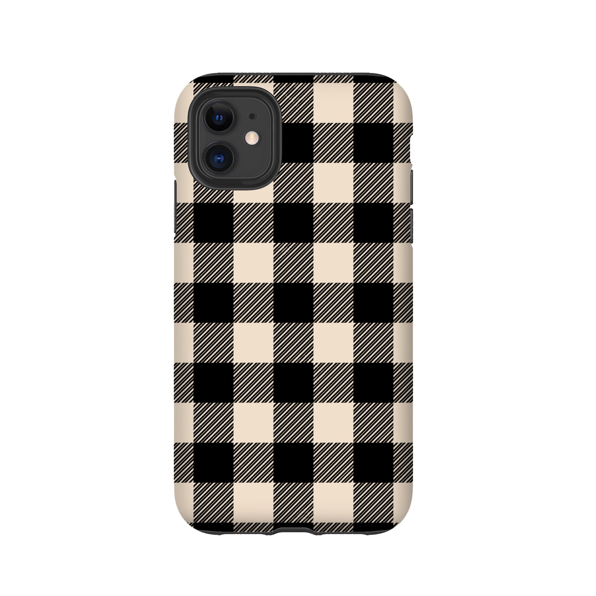 Lumberjack Plaid Iphone 12 Pro Max Case Cream Black Buffalo Plaid Galaxy Note 10 Plus Iphone Xr Iphone Xs Iphone 7 Samsung Galaxy S