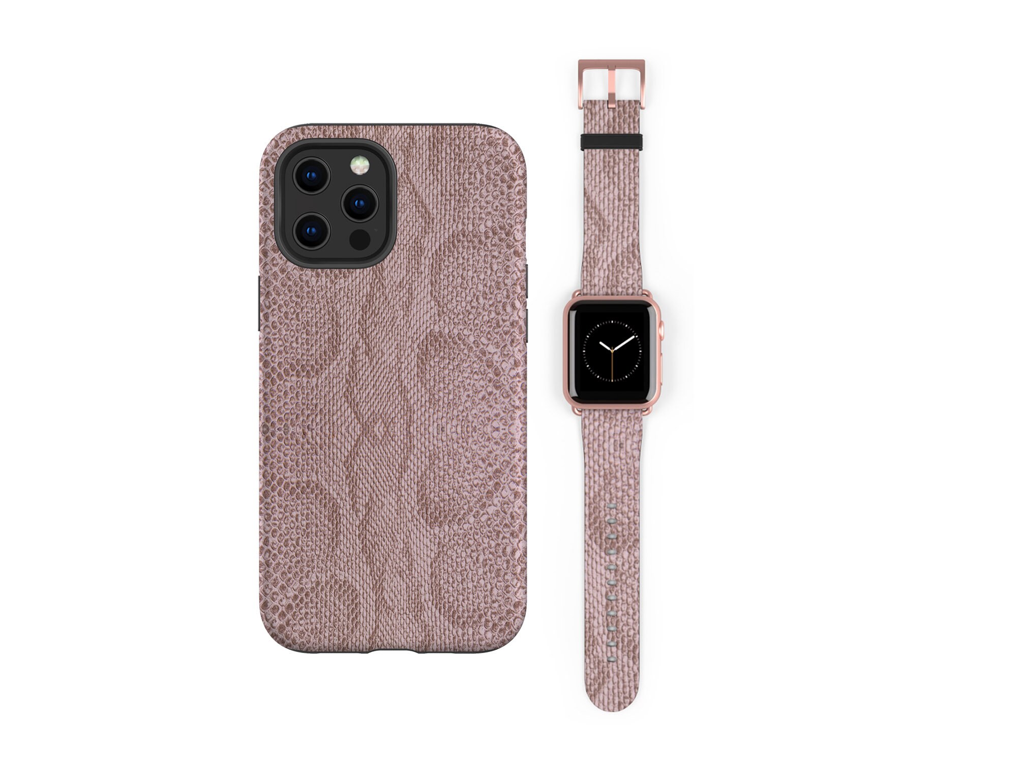 Elegant Snakeskin Rose Mauve Iphone Case 12 Pro \u0026 Apple Watch | Etsy