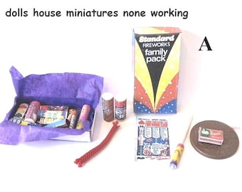 dolls house 1/12th scale Various firework displays