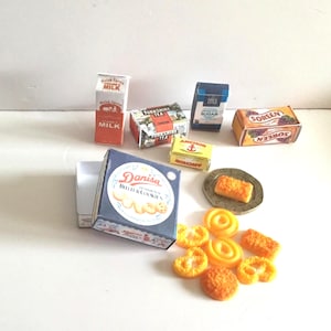Various Miniature grocery box sets time for tea