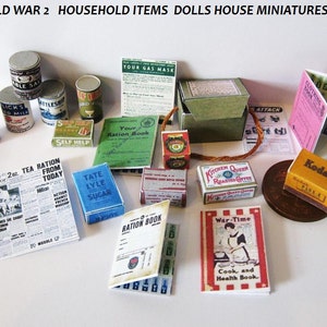 Dolls house miniature  ww2 set