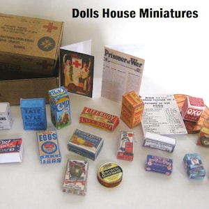 dolls house miniature  ww2 red cross set